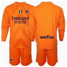 AC Milan Keeper Bortedraktsett Barn 2024-25 Langermet (+ korte bukser)